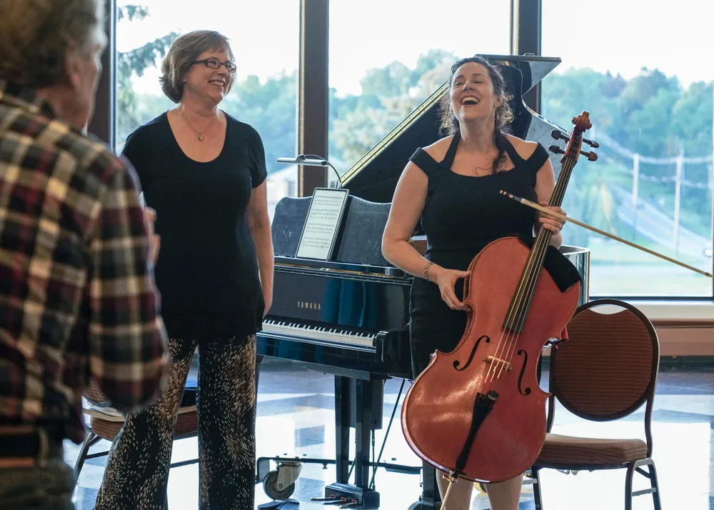 A cellist performing, 2021